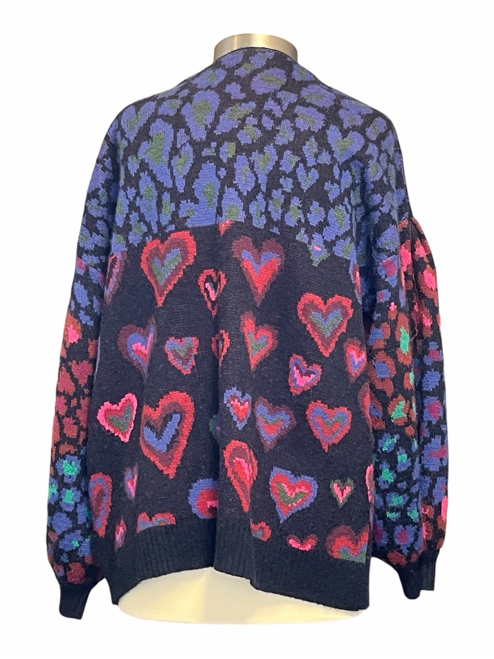 Farm Rio Heart Leopard Open Cardigan - Picture 3 of 5